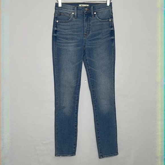 Madewell 10" High Rise Skinny Crop Jeans in Horne Wash - Size 24 - Picture 2 of 12